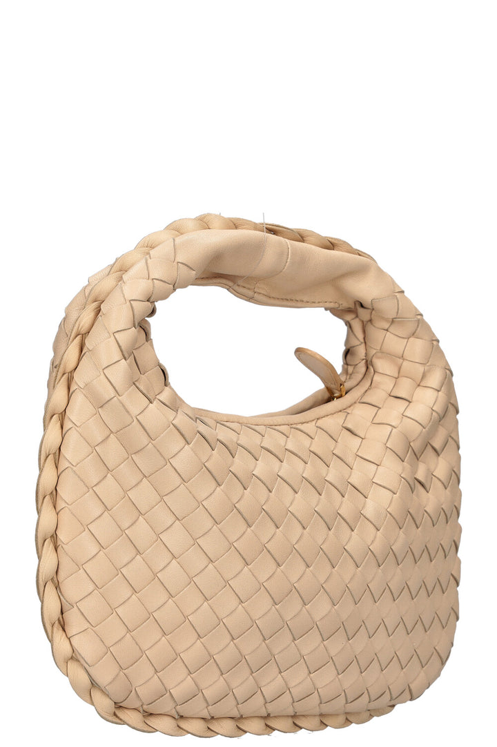 BOTTEGA VENETA Mini Veneta Hobo Bag Intrecciato Beige