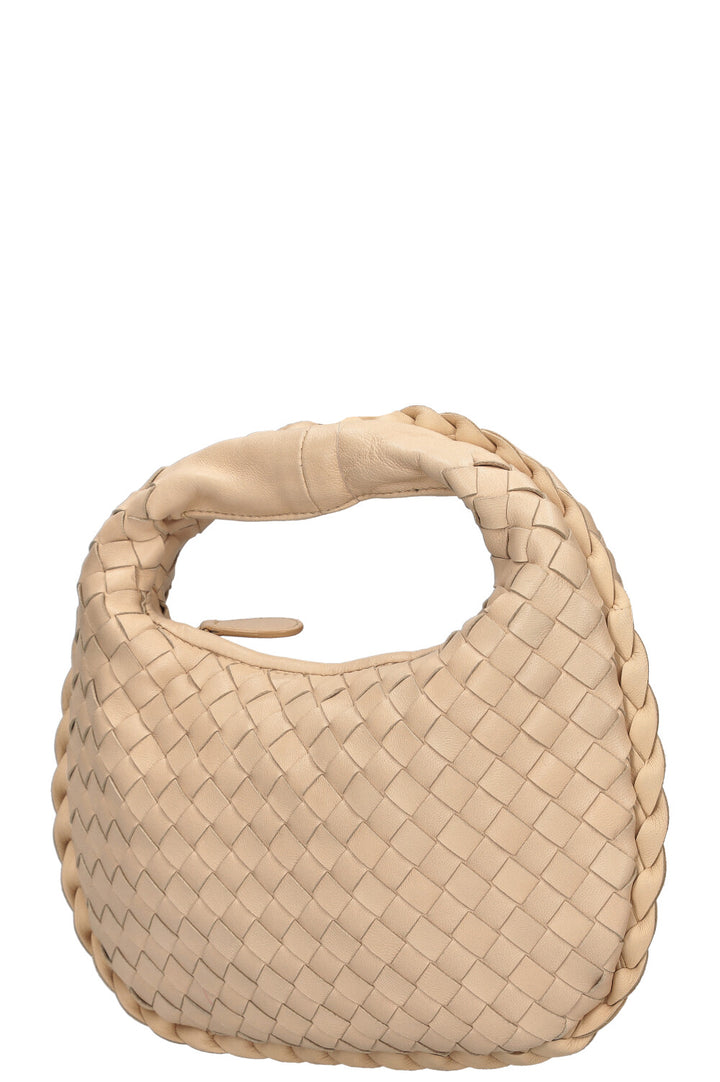 BOTTEGA VENETA Mini Veneta Hobo Bag Intrecciato Beige