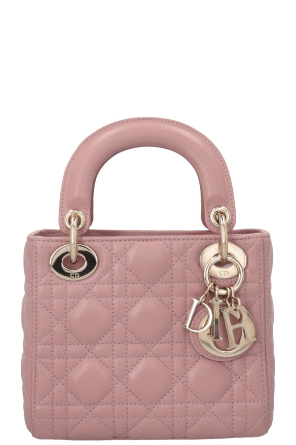 CHRISTIAN DIOR Mini Lady Dior Cannage Pink