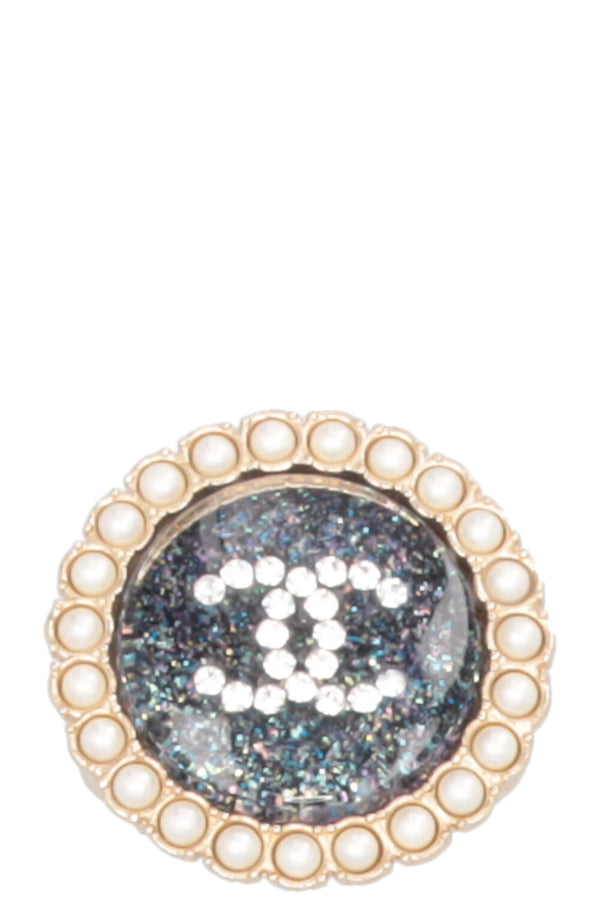 CHANEL Sparkly Brooch 2019 Blue