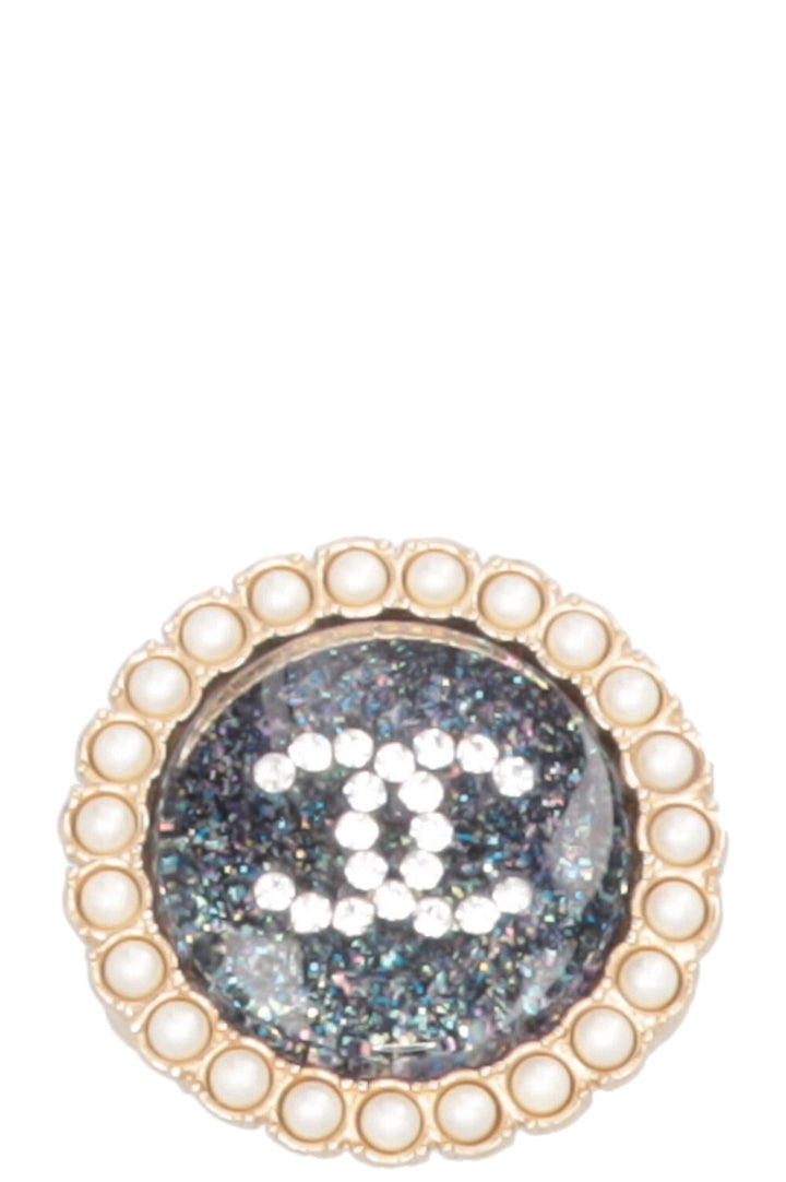 CHANEL Sparkly Brooch 2019 Blue