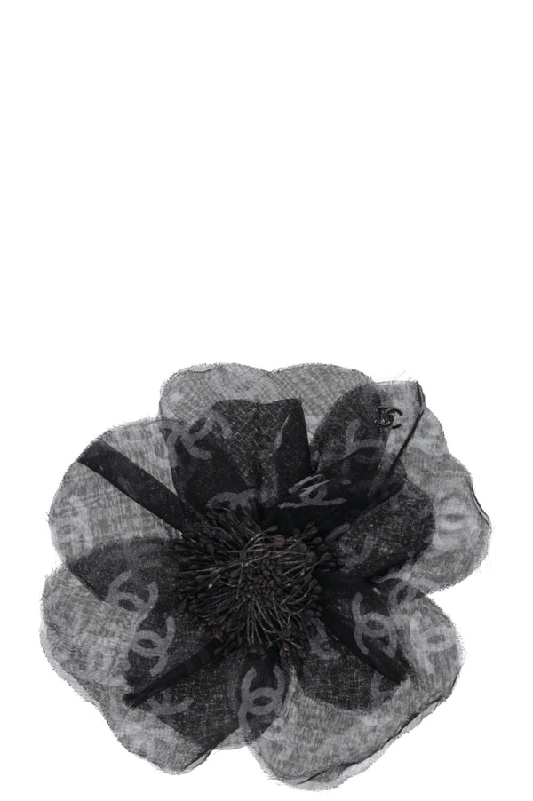 CHANEL Camélia CC Brooch Black