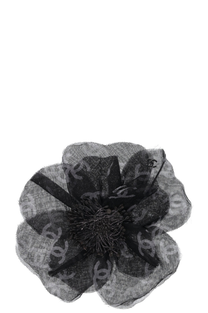 CHANEL Camélia CC Brooch Black