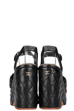 CHANEL Wedges Heels Black