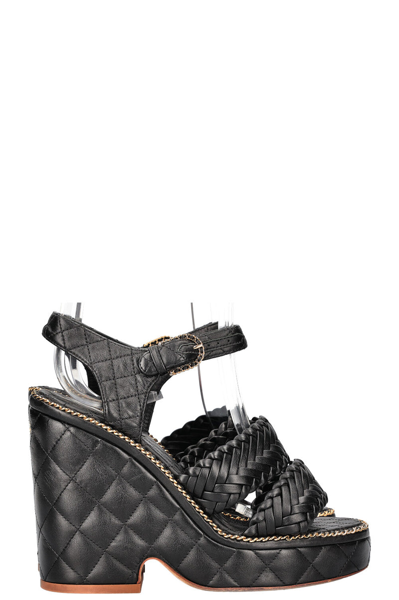 CHANEL Wedges Heels Black