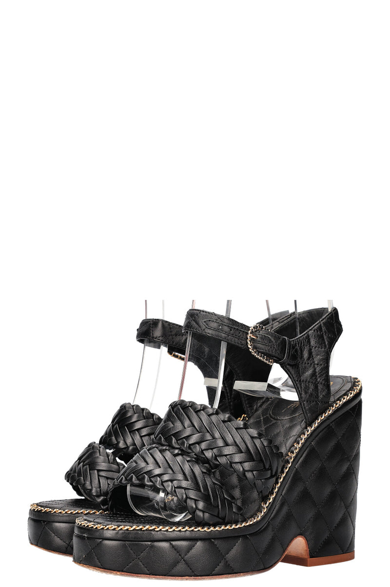 CHANEL Wedges Heels Black