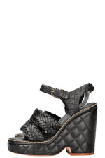 CHANEL Wedges Heels Black
