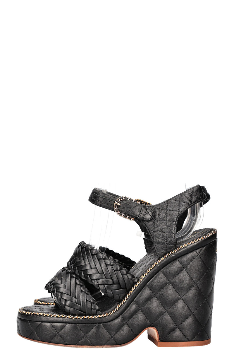 CHANEL Wedges Heels Black