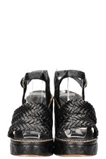 CHANEL Wedges Heels Black