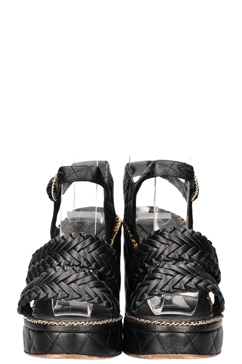 CHANEL Wedges Heels Black
