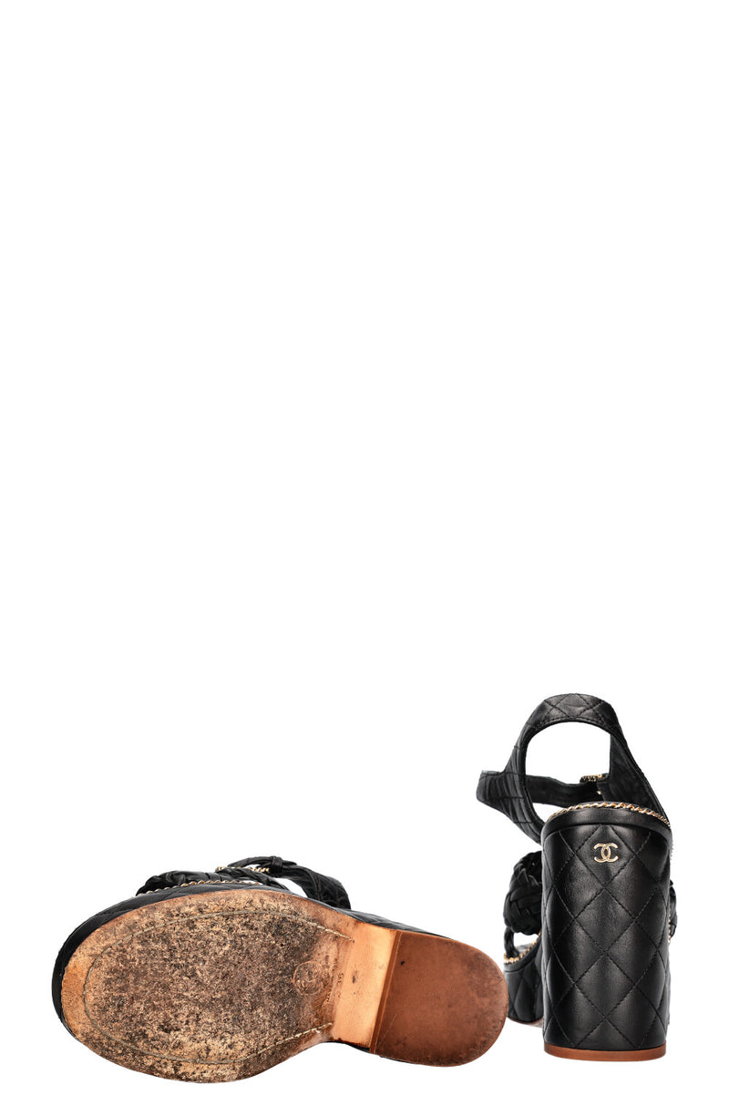 CHANEL Wedges Heels Black