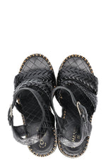 CHANEL Wedges Heels Black