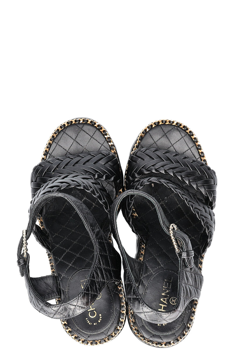 CHANEL Wedges Heels Black