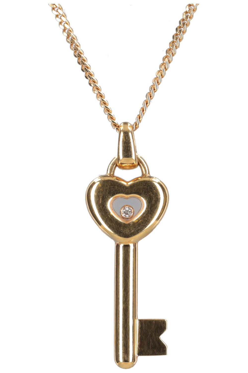 CHOPARD Happy Diamond Key Pendant Necklace Gold – REAWAKE