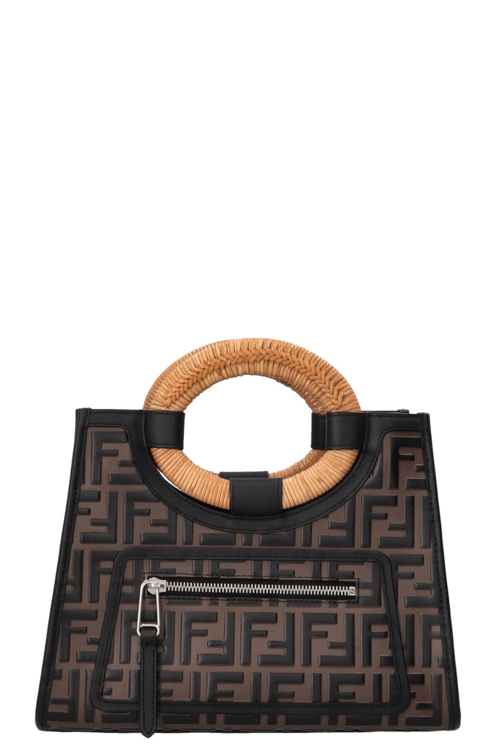 FENDI Runaway Tote Small Zucca Brown