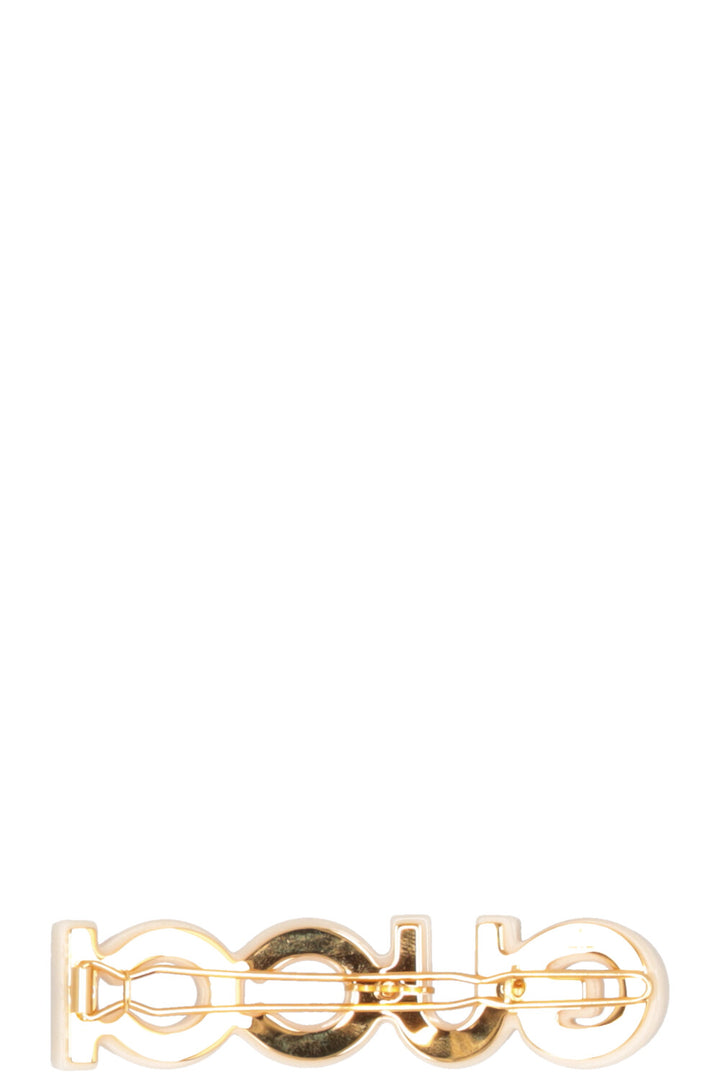 GUCCI Crystal Hair Clip Silver