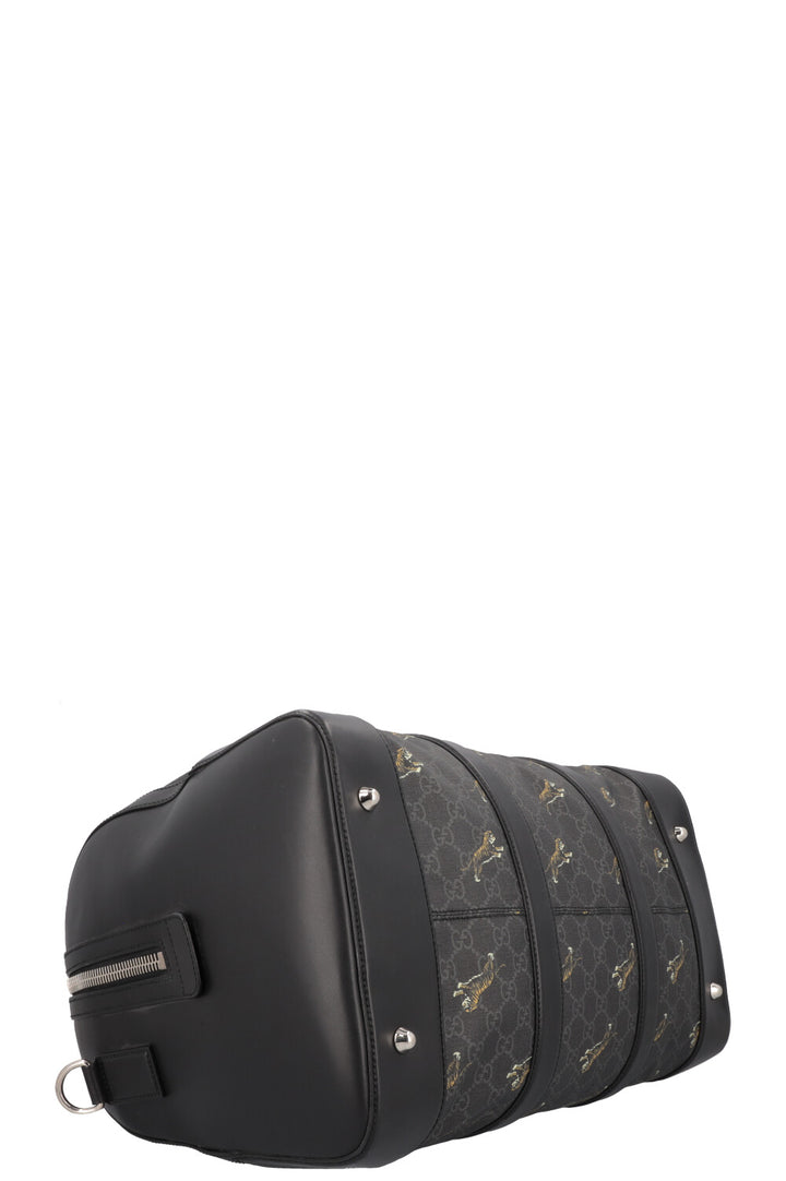 Sac bowling en toile GUCCI Tiger Supreme Charbon de bois
