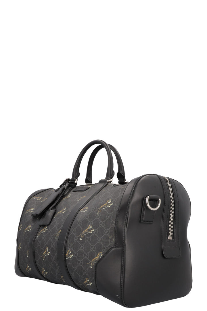 Sac bowling en toile GUCCI Tiger Supreme Charbon de bois