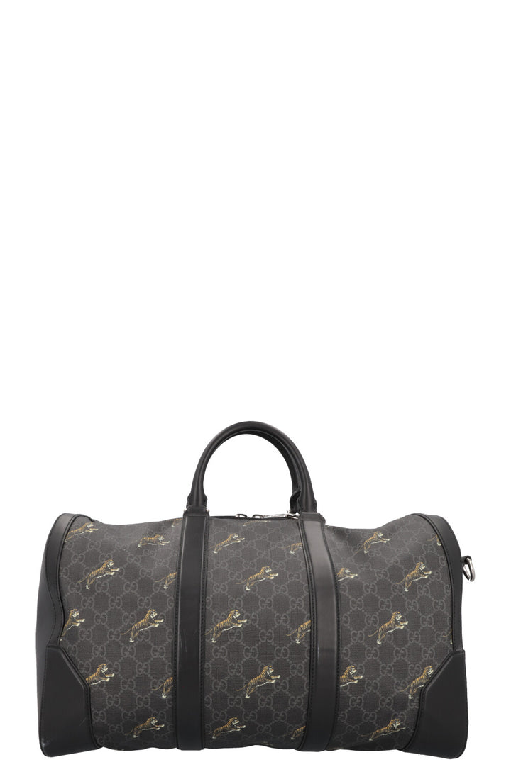 Sac bowling en toile GUCCI Tiger Supreme Charbon de bois