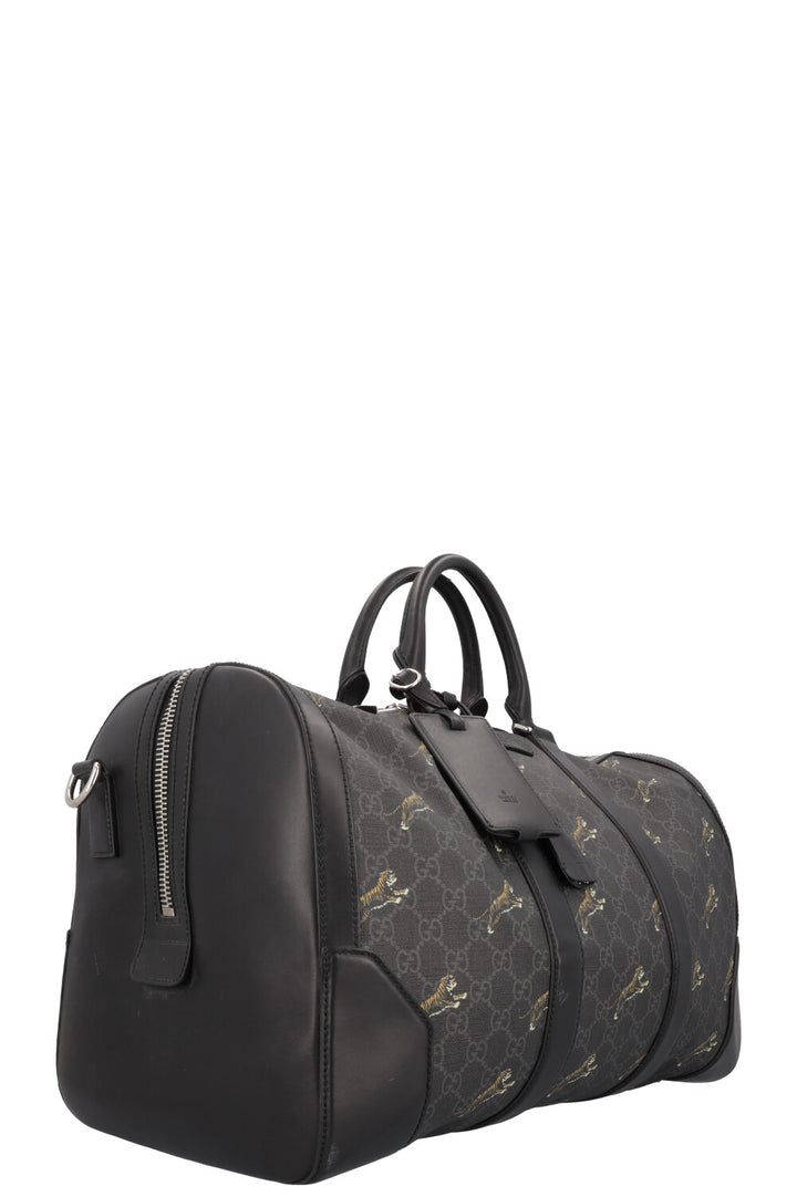Sac bowling en toile GUCCI Tiger Supreme Charbon de bois