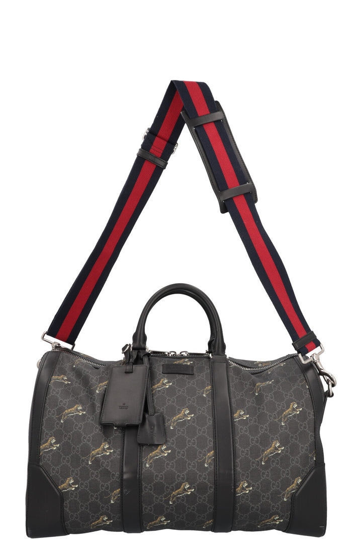 Sac bowling en toile GUCCI Tiger Supreme Charbon de bois
