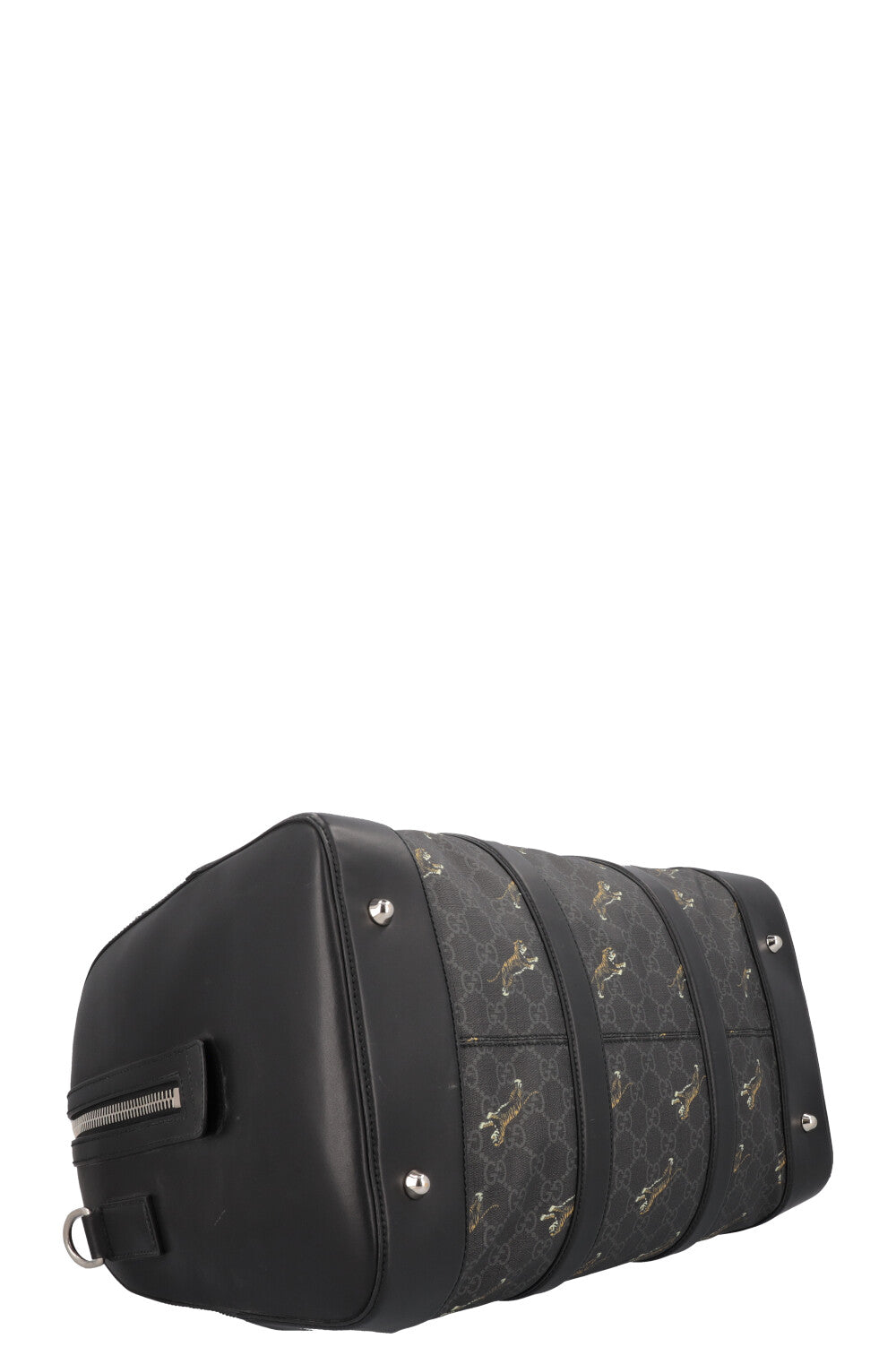 Sac bowling en toile GUCCI Tiger Supreme Charbon de bois
