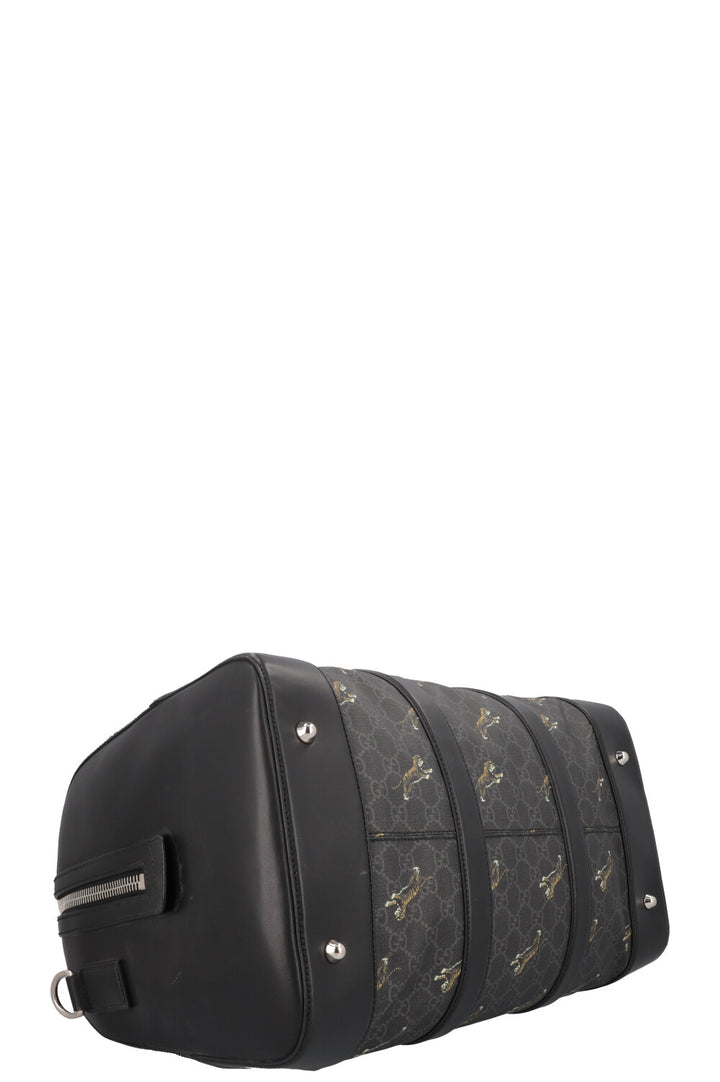 Sac bowling en toile GUCCI Tiger Supreme Charbon de bois
