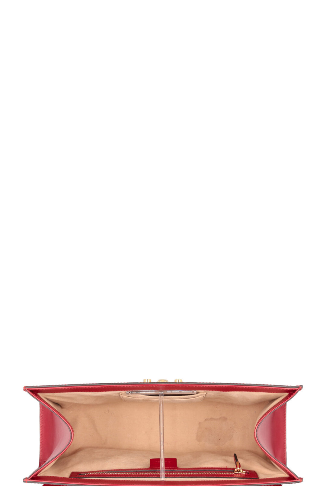 GUCCI Padlock GG Supreme Bag Leather Red