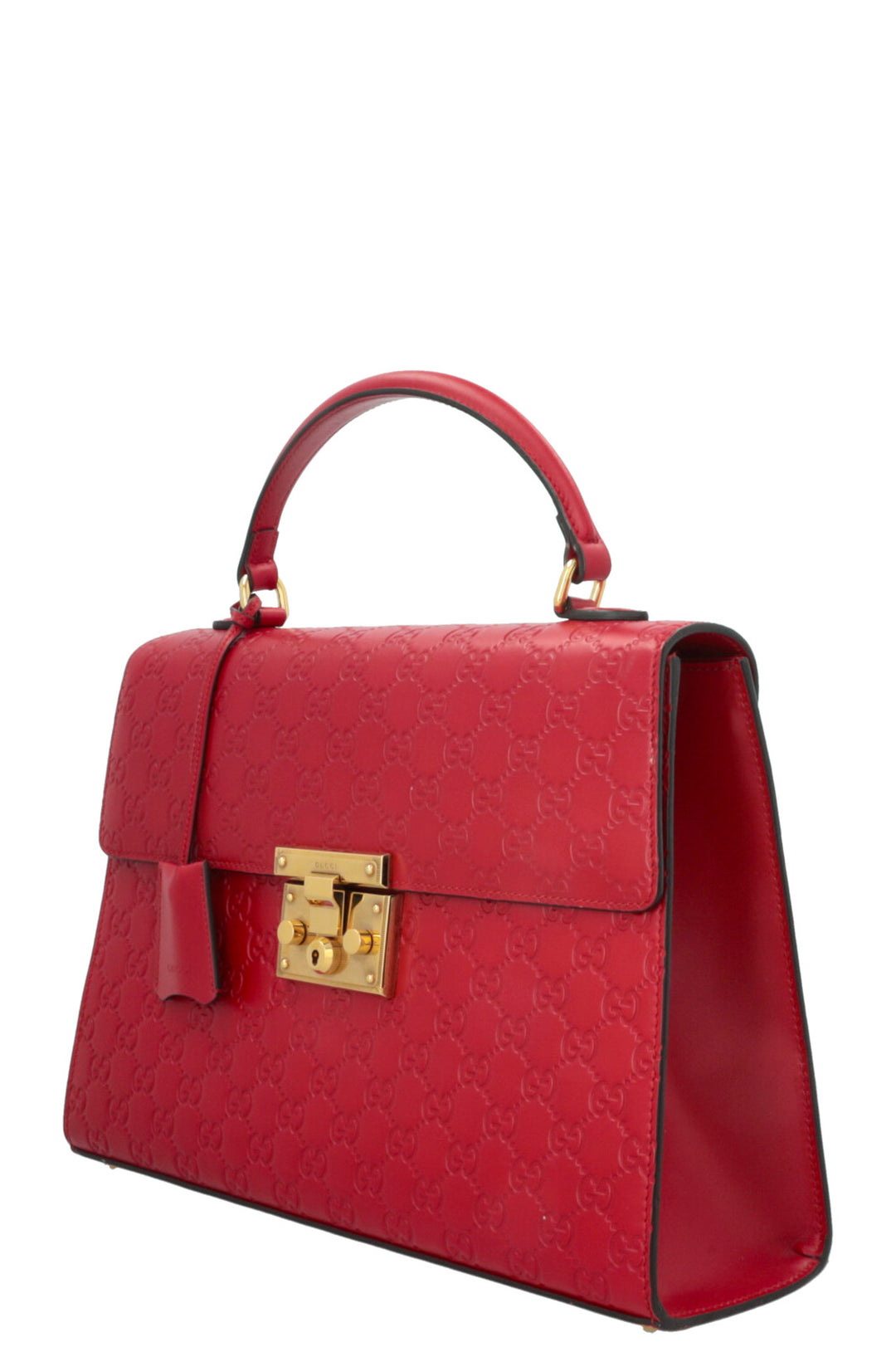 GUCCI Padlock GG Supreme Bag Leather Red