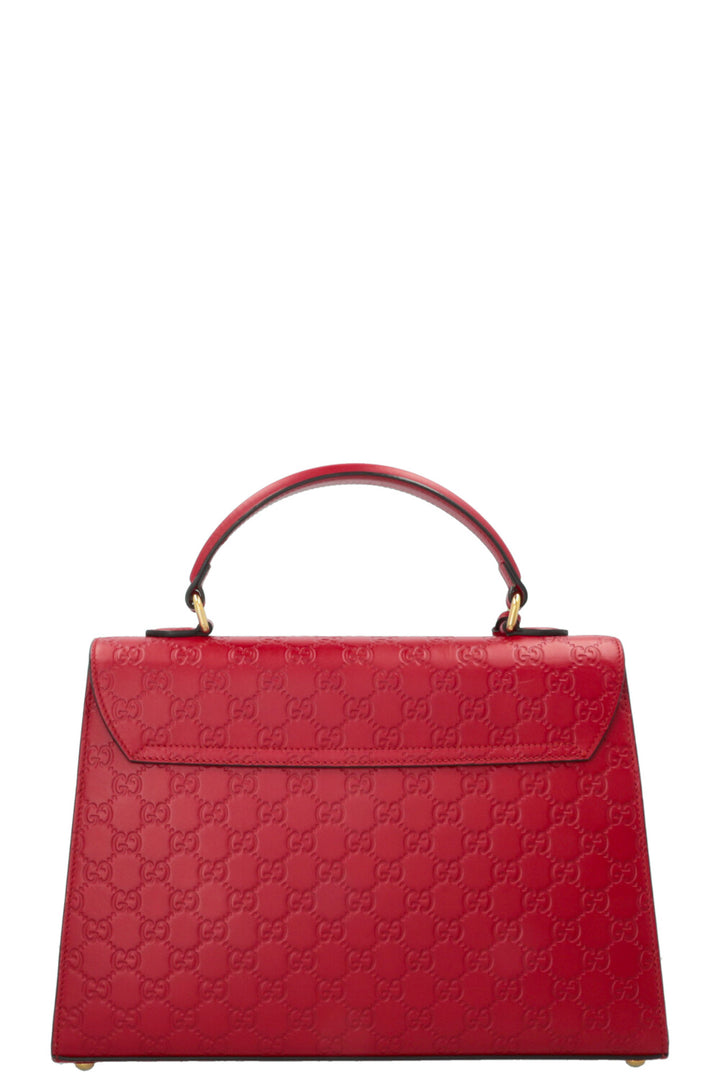 GUCCI Padlock GG Supreme Bag Leather Red