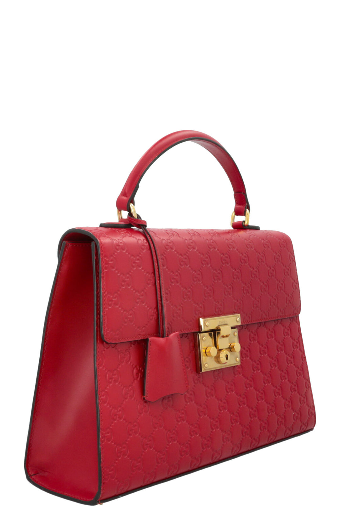 GUCCI Padlock GG Supreme Bag Leather Red