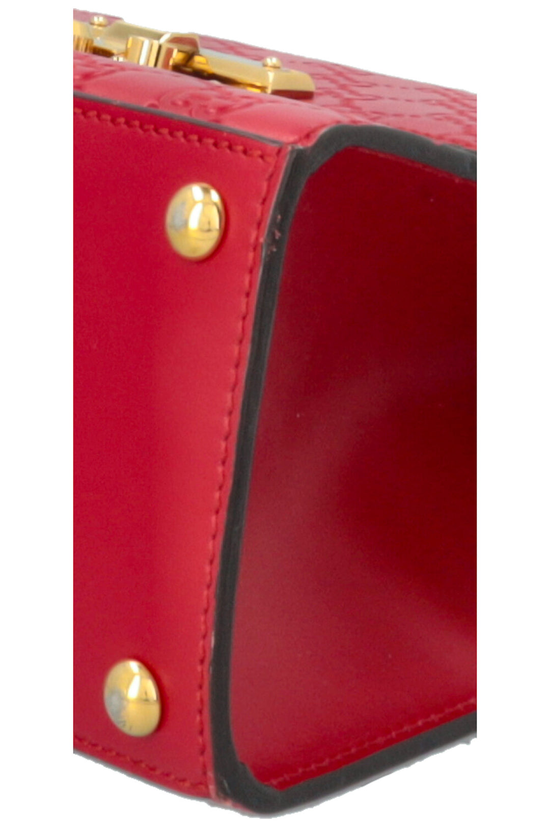 GUCCI Padlock GG Supreme Bag Leather Red