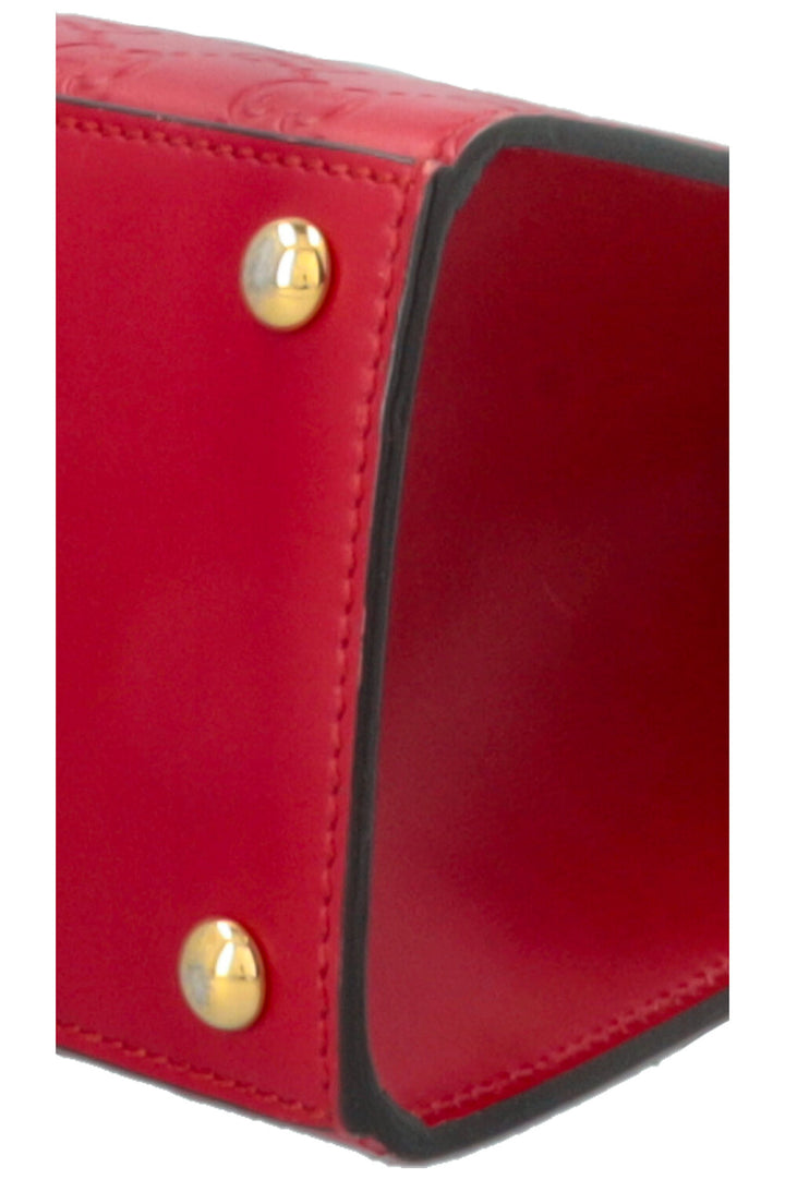 GUCCI Padlock GG Supreme Bag Leather Red