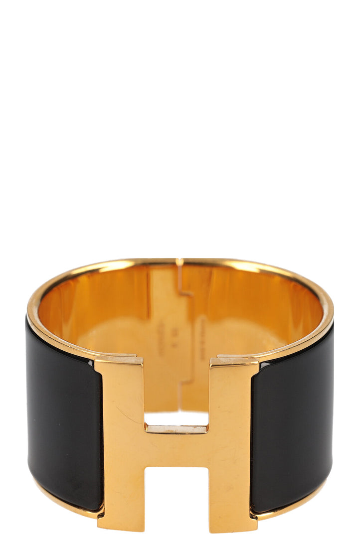 HERMÈS Extra Wide Clic Clac H Bracelet Black