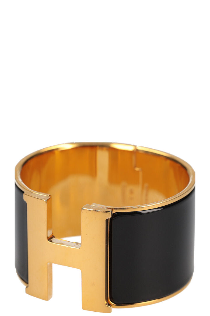 HERMÈS Extra Wide Clic Clac H Bracelet Black