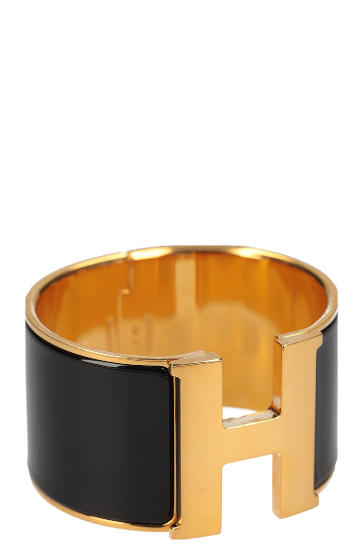 HERMÈS Extra Wide Clic Clac H Bracelet Black