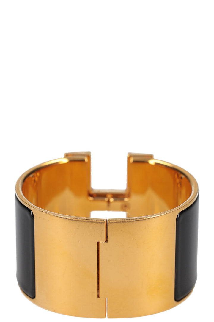 HERMÈS Extra Wide Clic Clac H Bracelet Black