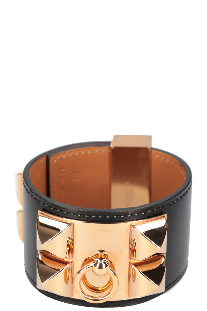 HERMÈS Collier De Chien Bracelet Box Black