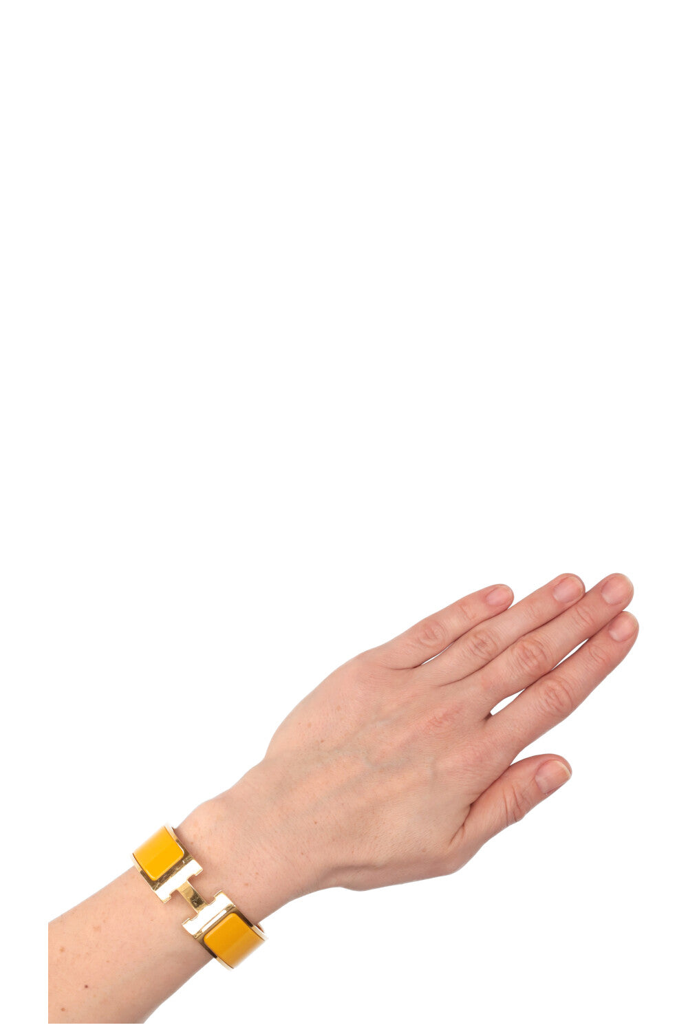 HERMÈS Bracelet Clic Clac H Moutarde