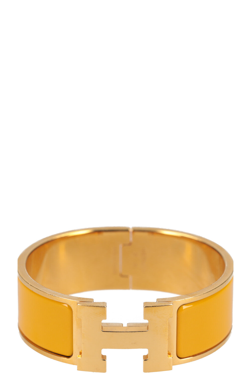 HERMÈS Clic Clac H Bracelet Mustard