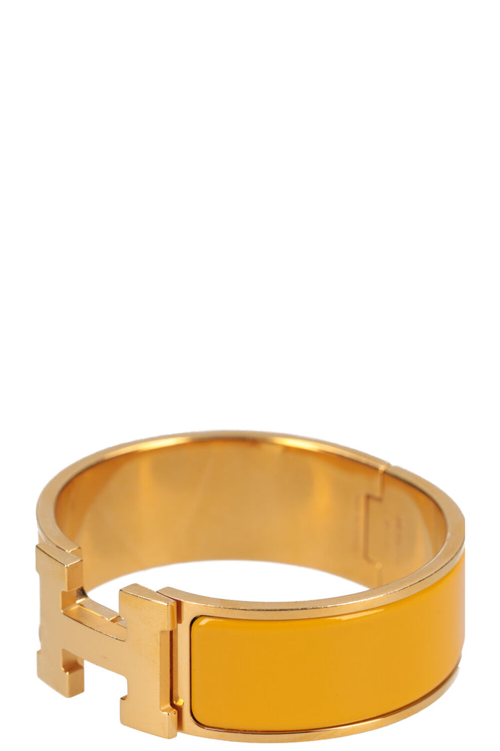 HERMÈS Bracelet Clic Clac H Moutarde