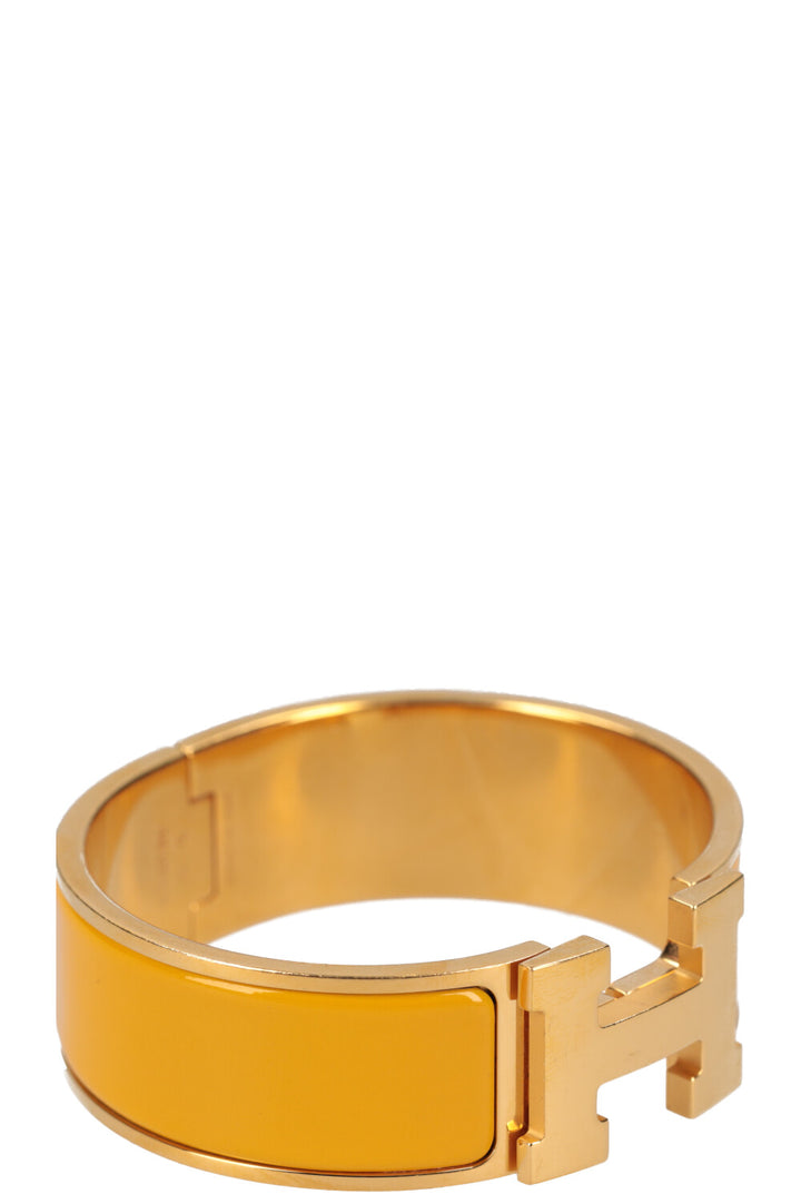 HERMÈS Bracelet Clic Clac H Moutarde