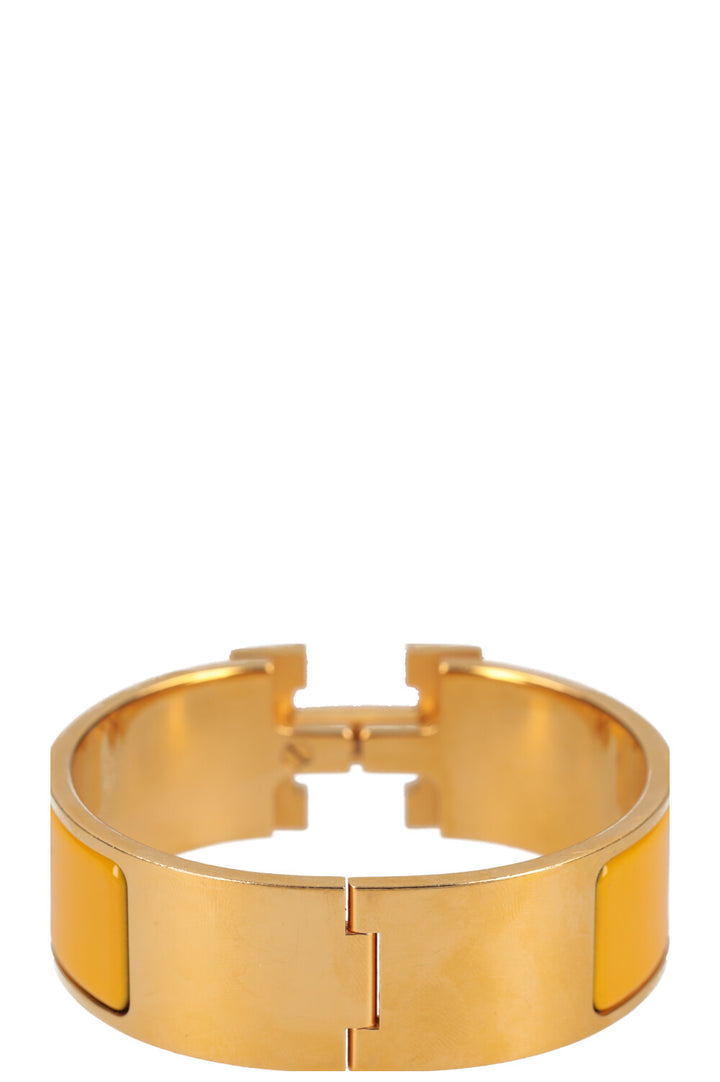 HERMÈS Bracelet Clic Clac H Moutarde
