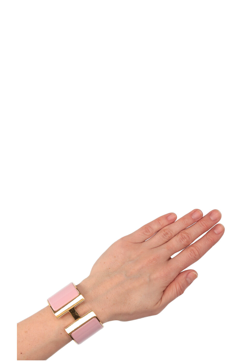 HERMÈS Extra Wide Clic Clac H Bracelet Pink