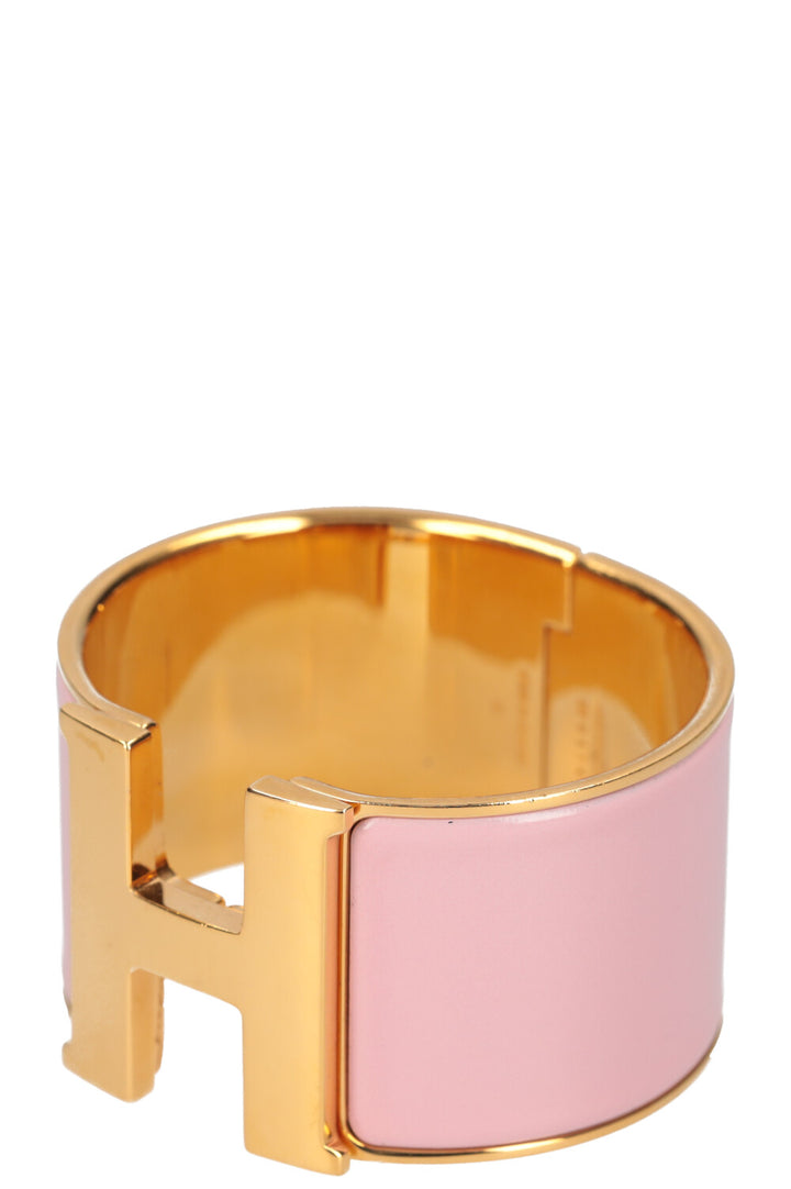 HERMÈS Extra Wide Clic Clac H Bracelet Pink