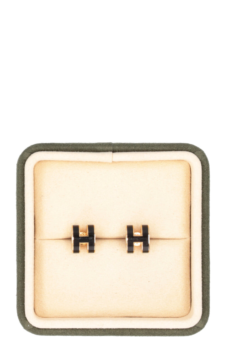 Boucles d'oreilles Mini Pop H HERMÈS Noir