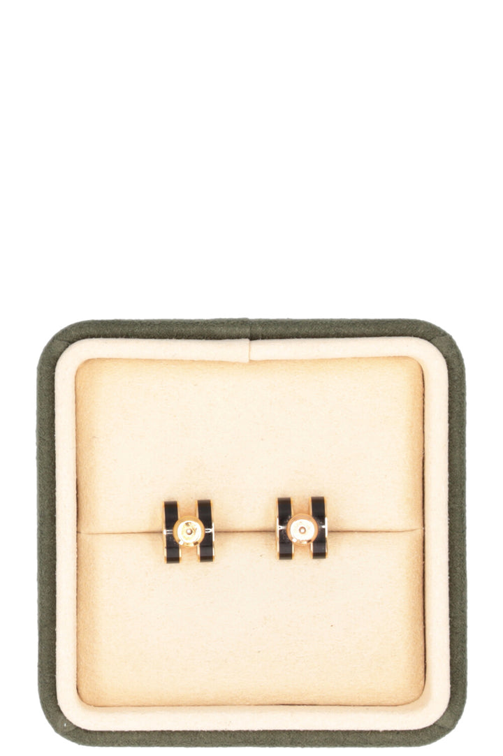 Boucles d'oreilles Mini Pop H HERMÈS Noir