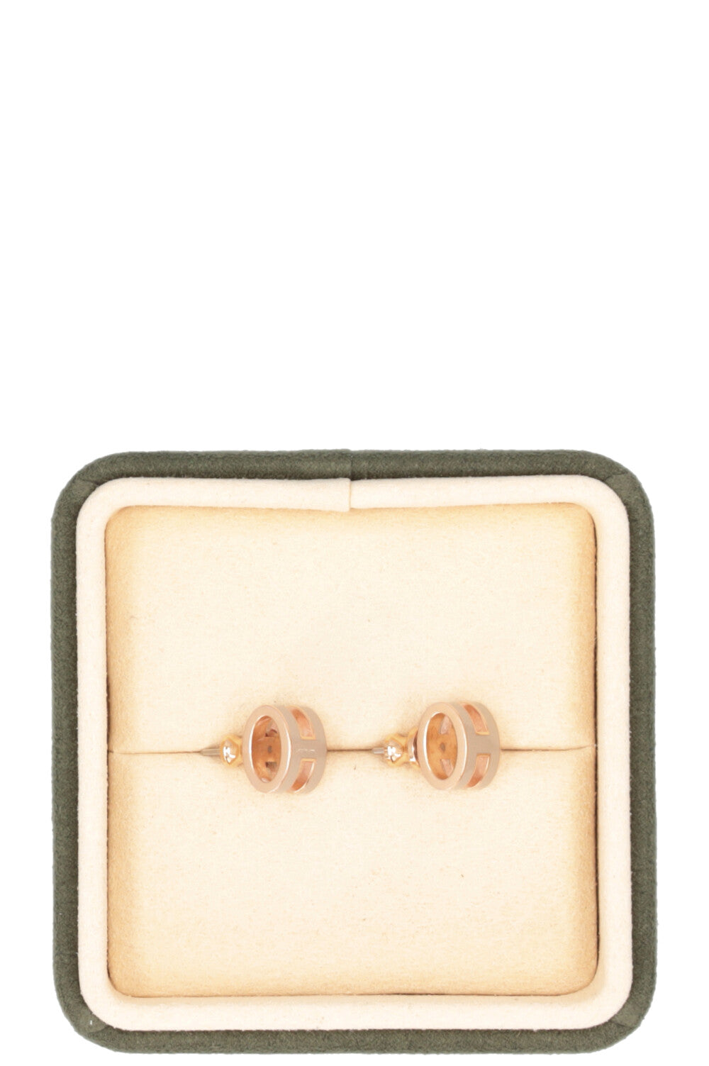 Boucles d'oreilles HERMÈS Mini Pop H Marron Glacé
