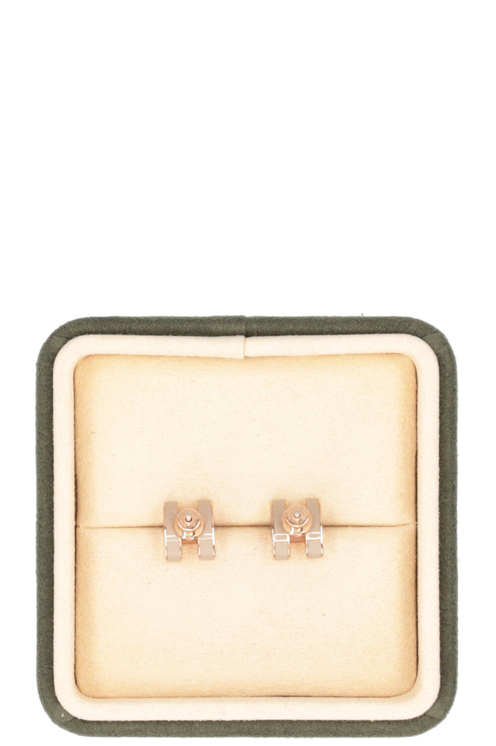 Boucles d'oreilles HERMÈS Mini Pop H Marron Glacé