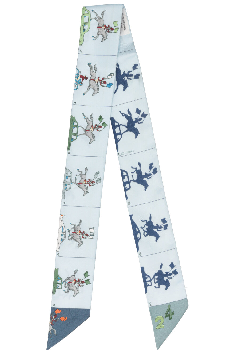 HERMÈS Parade Twilly Silk Blue